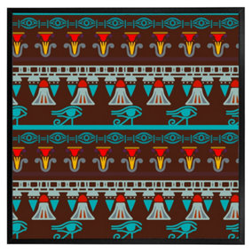 Ethnic silhouettes (Picutre Frame) / 16x16" / Brown