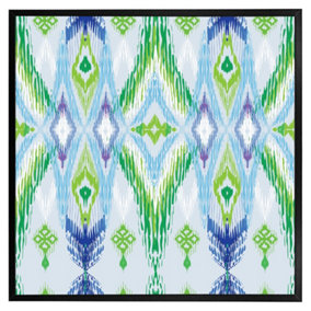 Ethnic style modern scarf (Picutre Frame) / 12x12" / Grey