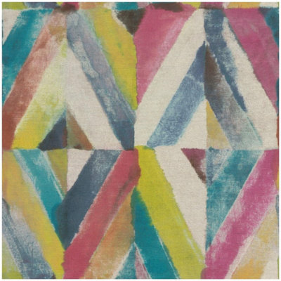 Ethno Geo Diamond Multicoloured Wallpaper Paste The Wall Extra Washable Rasch