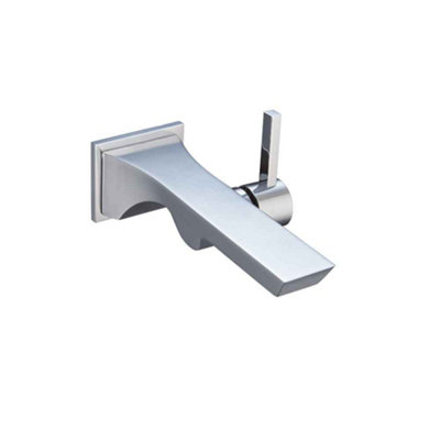 Etna Polished Chrome Wall-mounted Basin Mixer Tap