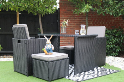 4 seater cube discount rattan garden furniture