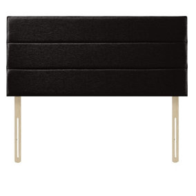 Eton Chenille 2ft6 Small Single 20" Headboard -  Black