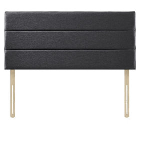 Eton Chenille 2ft6 Small Single 20" Headboard -  Charcoal