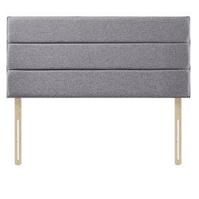 Eton Chenille 2ft6 Small Single 20" Headboard -  Light Grey
