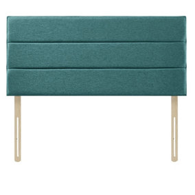 Eton Chenille 4ft Small Double 20" Headboard -  Teal