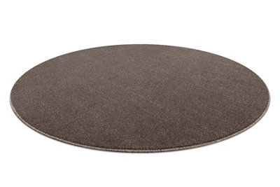 ETON PLUS circle carpet mocca Melange brown / beige  circle 200 cm