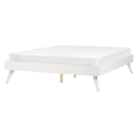EU Double Size Bed White BERRIC