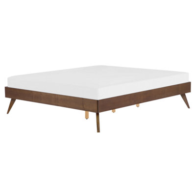 EU King Size Bed Dark Wood BERRIC