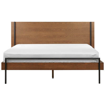 EU King Size Bed Dark Wood LIBERMONT
