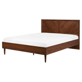 EU King Size Bed Dark Wood MIALET