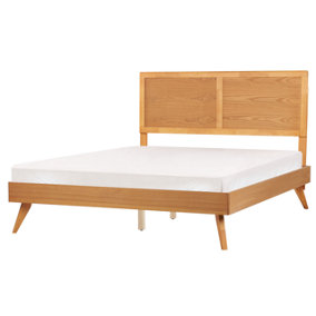 EU King Size Bed Light Wood ISTRES