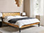 EU Super King Size Bed Light Wood ERVILLERS