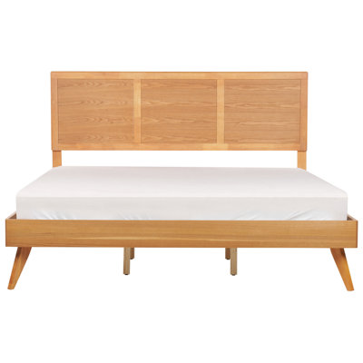 EU Super King Size Bed Light Wood ISTRES