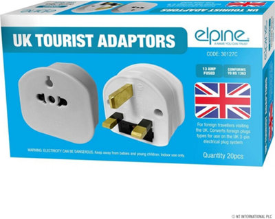 Eu To Uk Tourist Plug Adaptor A Must Have For Tourists Travelling To The Uk Mains Power 13Amp Fuse