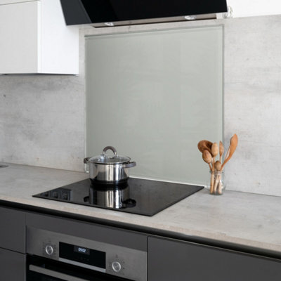 Eucalyptus Green Toughened Glass Kitchen Splashback - 900mm x 900mm