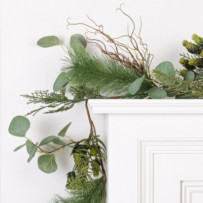 Eucalyptus Hedgerow Xmas Table Decoration Christmas Garland Decorations - 180cm - 3