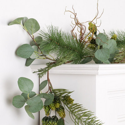 Eucalyptus Hedgerow Xmas Table Decoration Christmas Garland Decorations - 180cm - 5