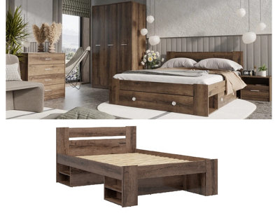 King size bed frame deals and headboard with storage