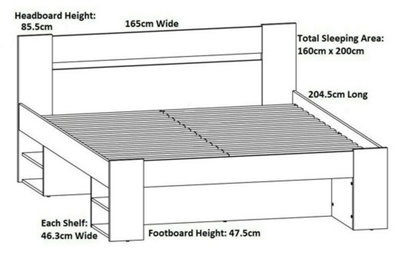 King headboard on sale size cm