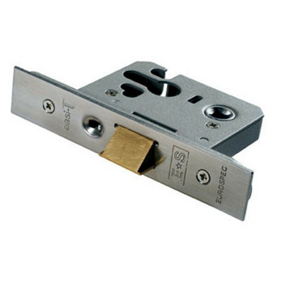 Euro Profile Mortice Cylinder Night Latch Case 64mm Satin Stainless Steel