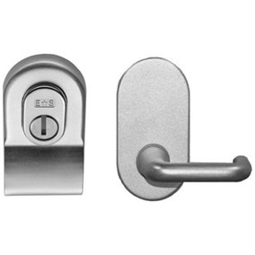 Euro Security Cylinder Pull with Lever Works with Euro Nightlatch Satin Chrome