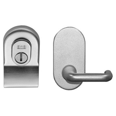 Euro Security Cylinder Pull with Lever Works with Euro Nightlatch Satin Chrome
