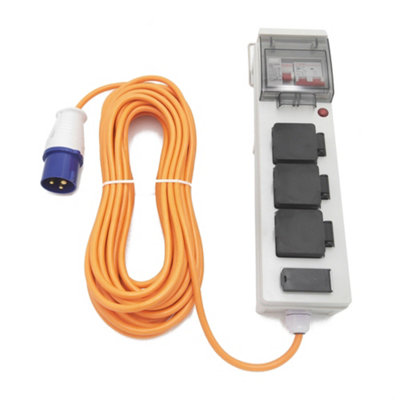 Eurohike Mobile Mains Kit with USB (15m), Camping Equipment, Tent Accessories
