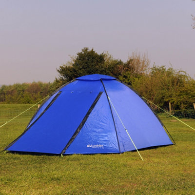 Eurohike Tamar 3 Tent with Extended Porch and Sewn in Groundsheet for Camping DIY at B Q