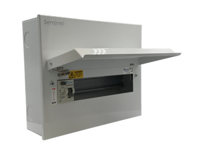 Europa Sentinel 12 way 80A RCD protected Consumer unit (10 free ways)