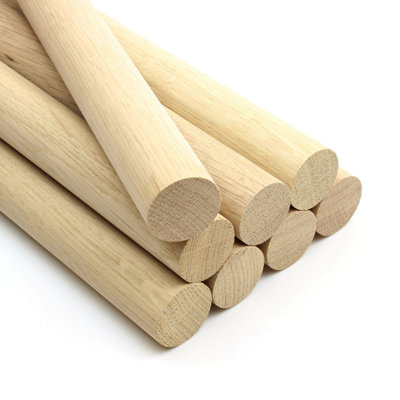 25 Pack European Oak Framing Pegs / Dowels - 150mm Long For 20mm Hole, Untreated