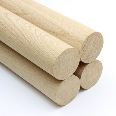European Oak Dowel - 350mm Long (50.8mm - 2") - Pack of 4