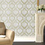 European Style Damascus pattern Textured PVC Self Adhesive Wallpaper Roll 5m