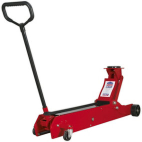 European Style Trolley Jack - 10 Tonne Capacity - 576mm Max Height - Foot Pedal
