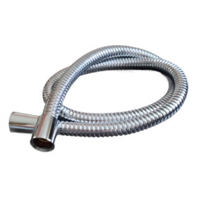 Euroshowers 1.0m Stainless Steel 11mm Bore Shower Hose with Chrome Finish