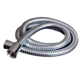 Euroshowers 1.25m Stainless Steel 11mm Bore Shower Hose with Chrome Finish