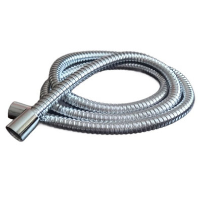 Euroshowers 1.5m Antibacterial Stainless Steel 11mm Bore Shower Hose with Chrome Finish DIY at B&Q