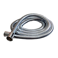 Euroshowers 2.0m Stainless Steel 11mm Bore Shower Hose with Chrome Finish