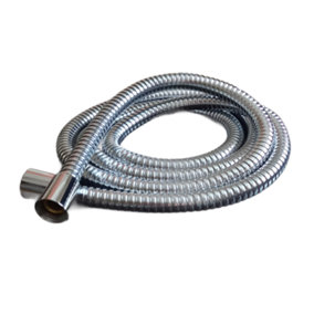 Euroshowers 2.0m Stainless Steel 11mm Bore Shower Hose with Chrome Finish