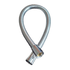 Euroshowers 50cm Stainless Steel 11mm Bore Shower Hose with Chrome Finish
