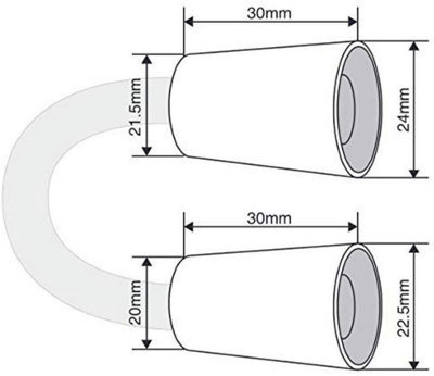 Euroshowers 75cm Stainless Steel 11mm Bore Shower Hose with Chrome Finish - 3