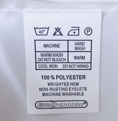 Euroshowers Antibacterial Polyester Shower Curtain 180x200cm - 4