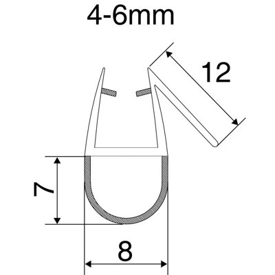 Euroshowers Bath / Shower Seal - 6mm