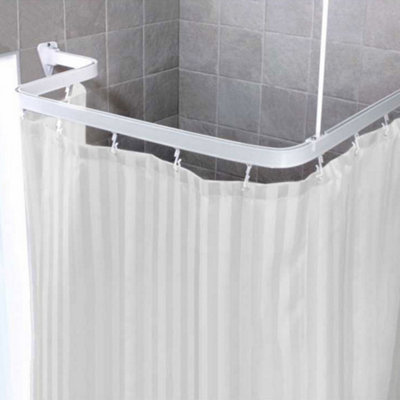 Euroshowers Bendi Track 300cm Shower Curtain Track - White