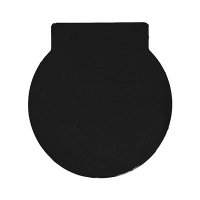 Euroshowers Black Top Fix Round Soft Close Toilet Seat 400x420mm