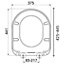 Euroshowers D One Slow Close Toilet Seat 375mm