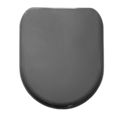 Euroshowers Grey D One Slow Close Toilet Seat 375mm DIY at B&Q