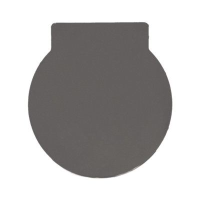 Euroshowers Grey Top Fix Round Soft Close Toilet Seat 400x420mm