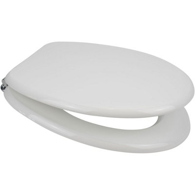 Euroshowers MDF White Slow Close Top Fix Quick Release Toilet Seat