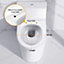 Euroshowers Oak MDF D Shape Soft Close Top Fix Toilet Seat