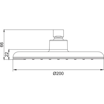 Euroshowers Overhead Square Shower Head 200mm - 4